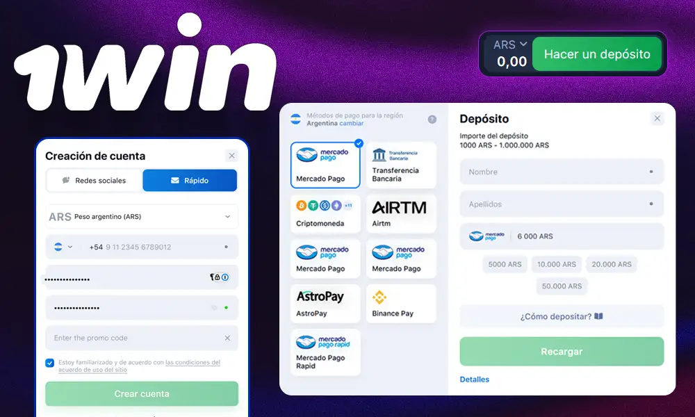 Cómo realizar su primer depósito en 1Win