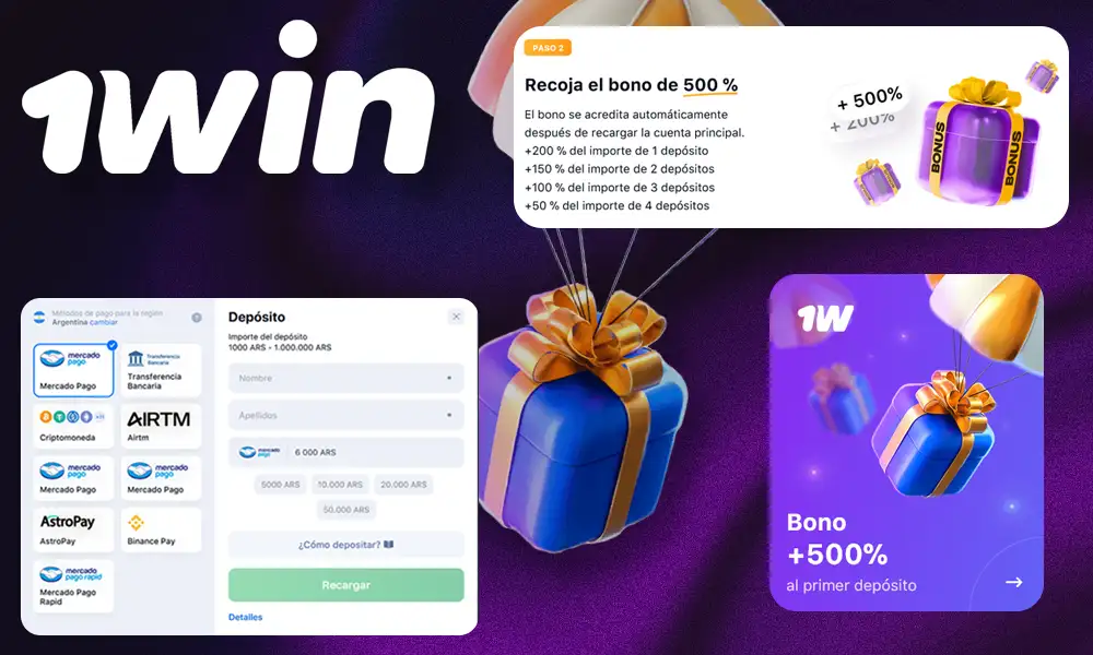 Consigue tu bono de bienvenida 1Win